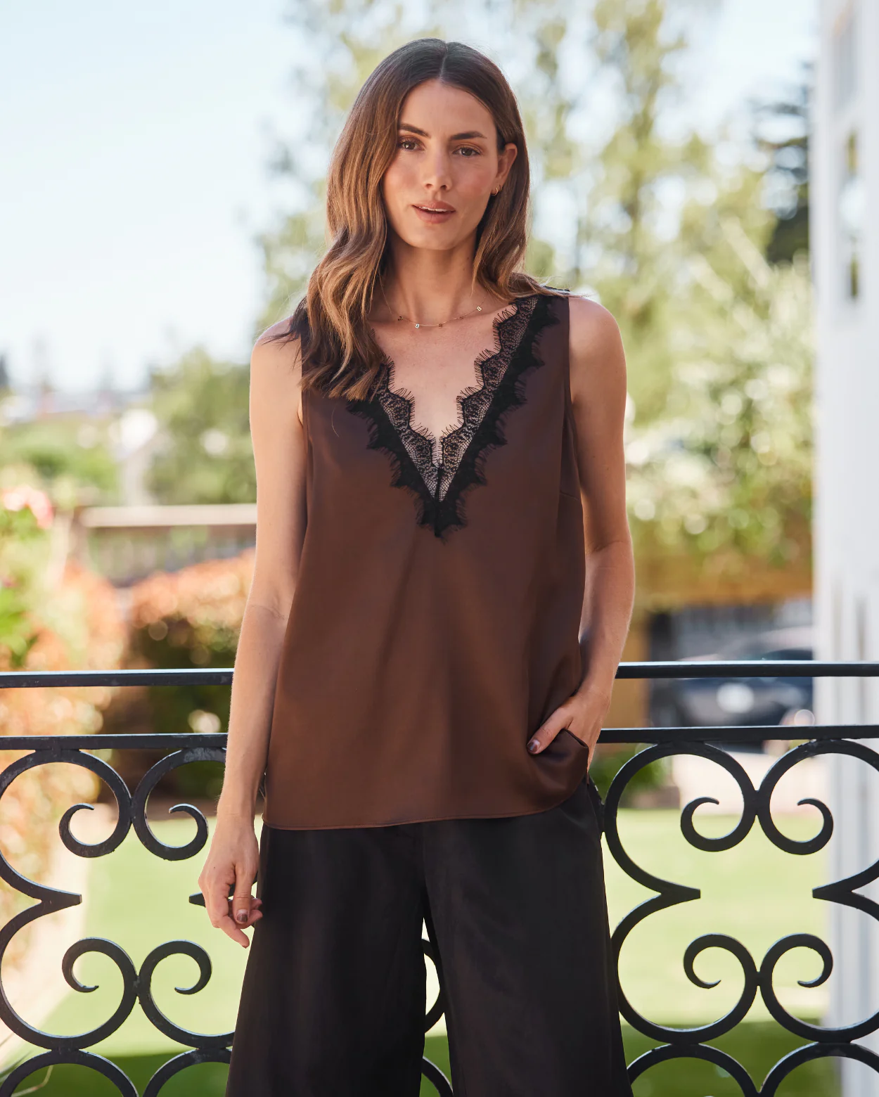 Adele Camisole - Chocolate - Image 4