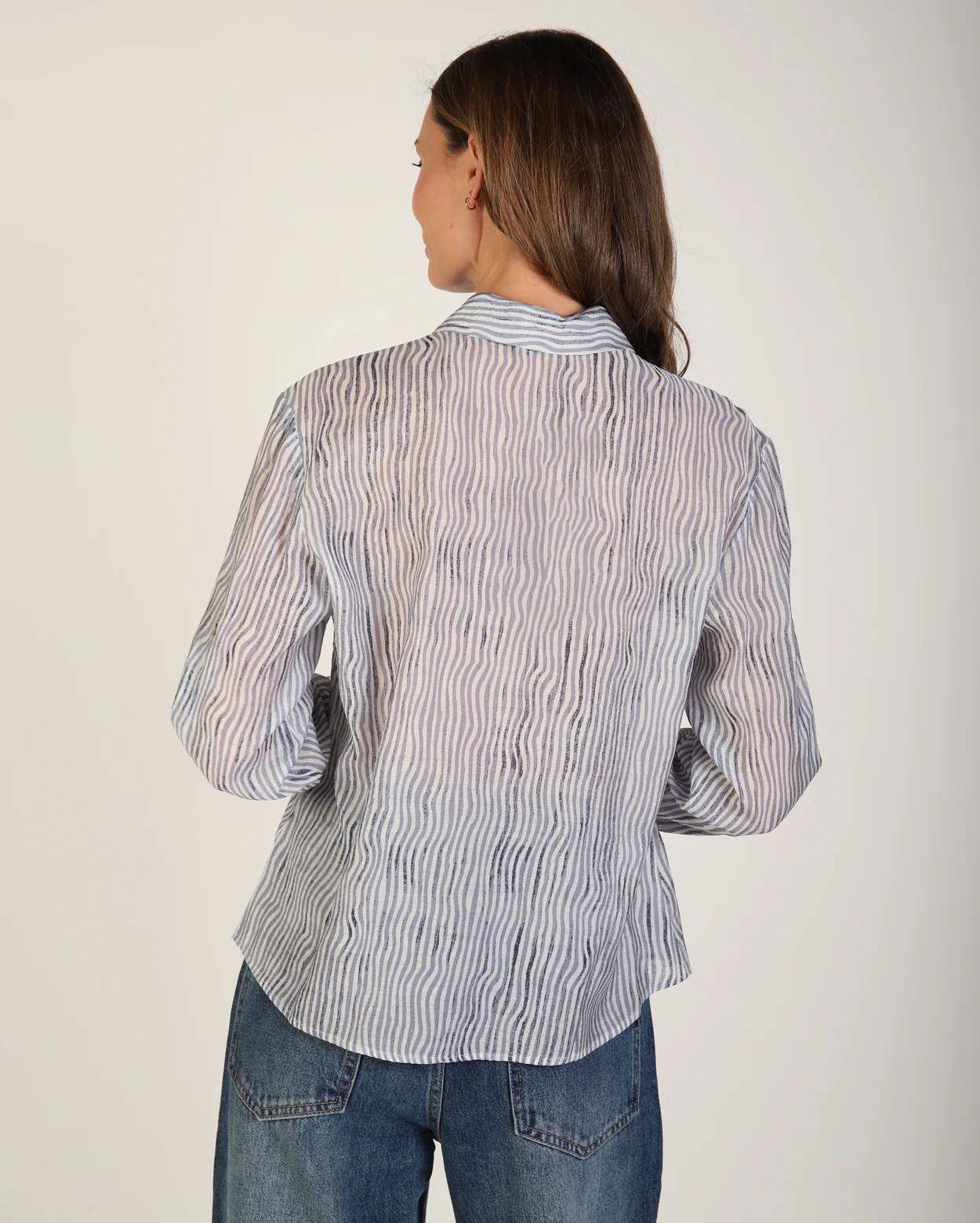 Alia Shirt - Navy/White - Image 5