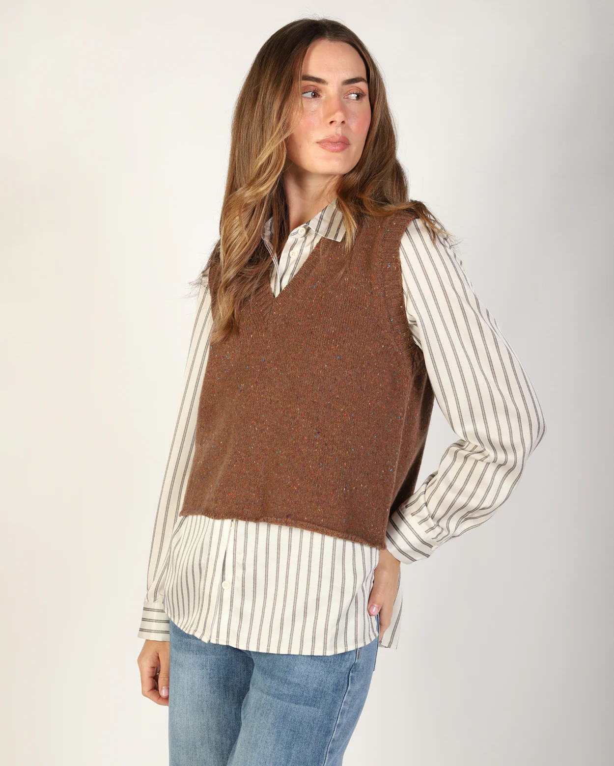 Andi Knit Vest - Brown - Image 2