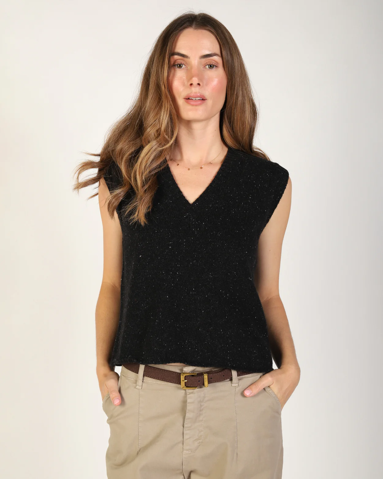 Andi Knit Vest - Charcoal - Image 2