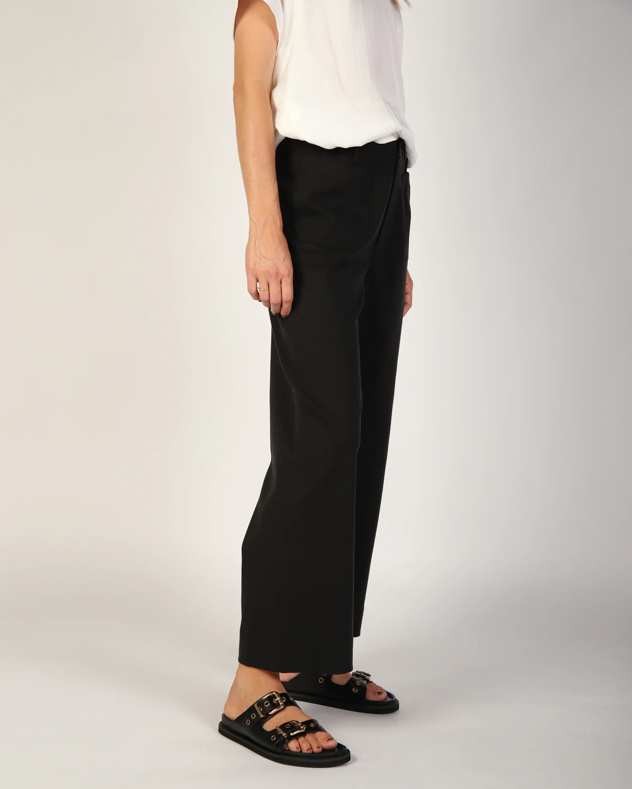 Ashleigh Culotte Pant  - Black - Image 3