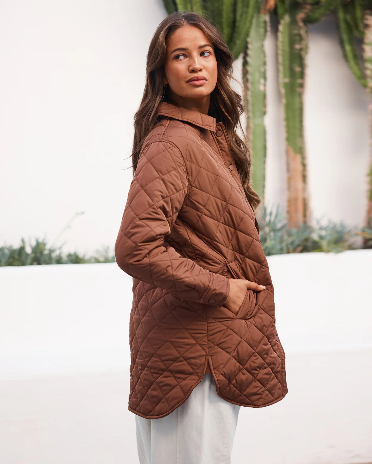 Benny Longline Puffer - Cinnamon - Image 4