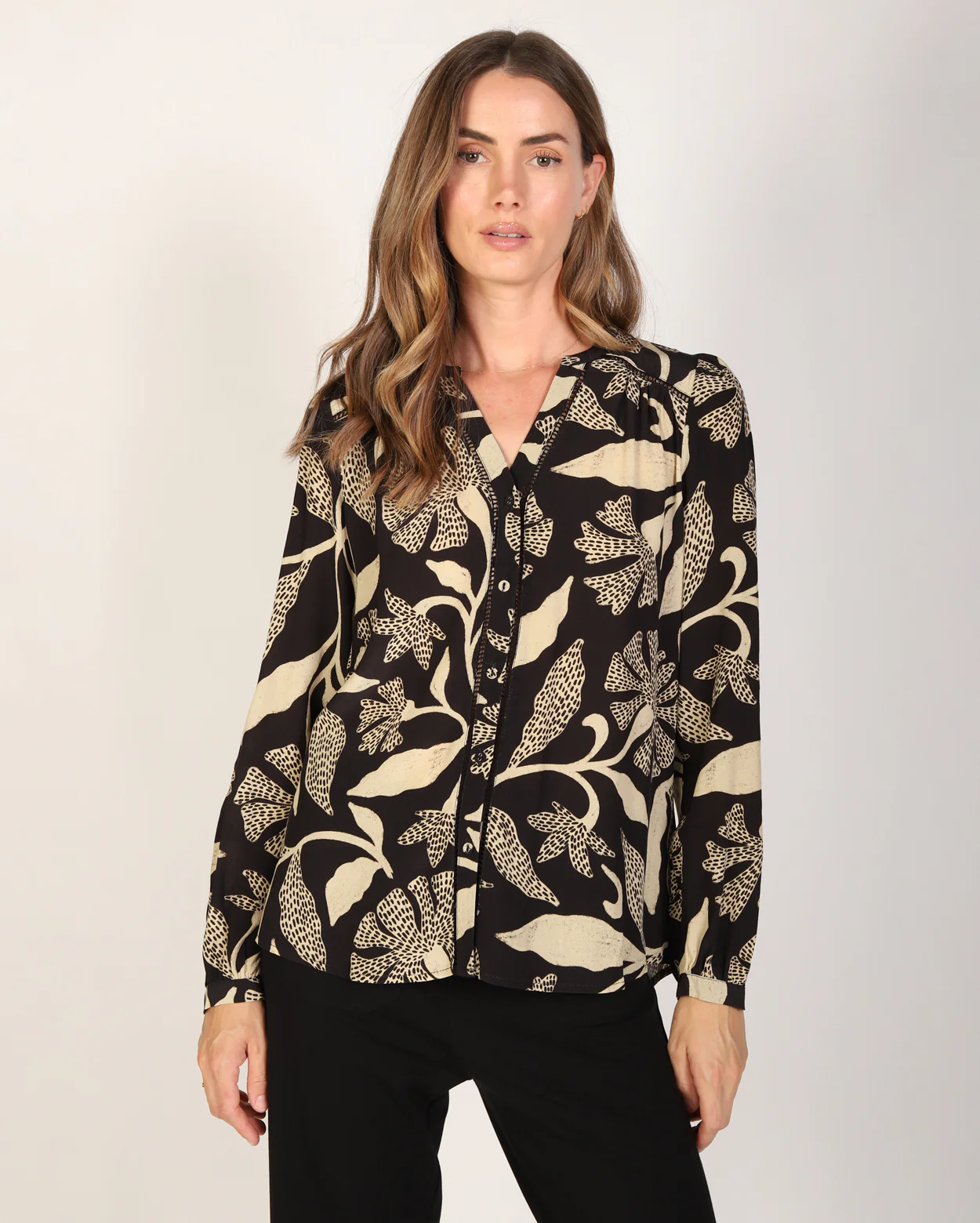 Blossom Top - Black/White