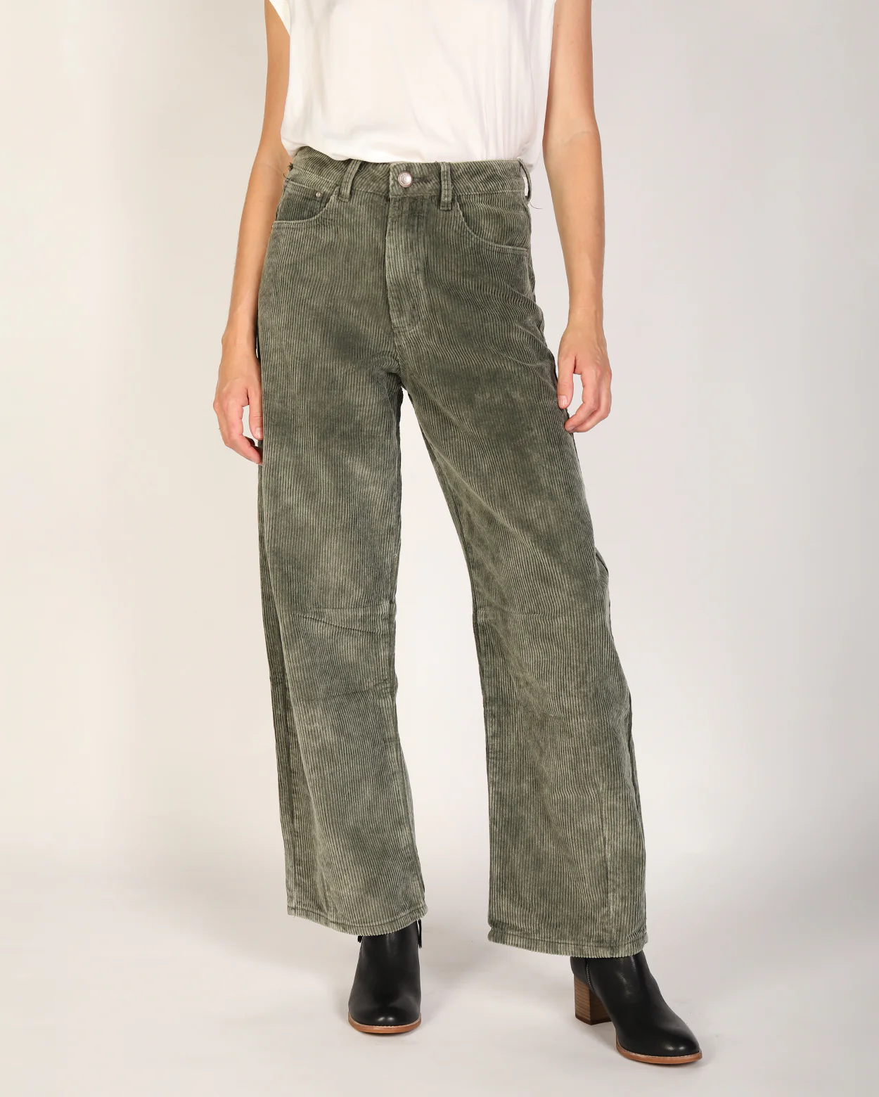 Brianne Cord Pant  - Khaki - Image 3