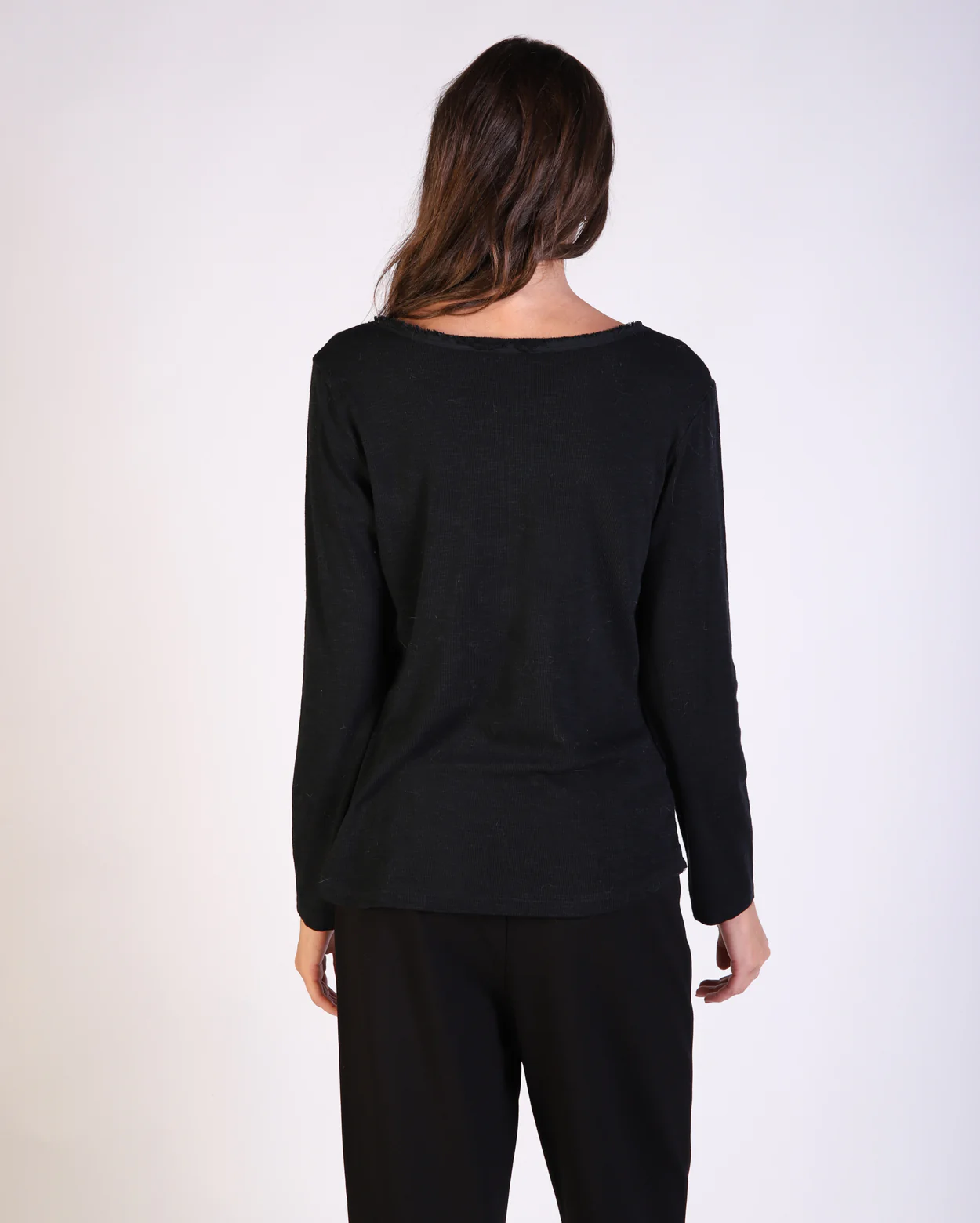 Cali Long Sleeve Tee - Black - Image 3
