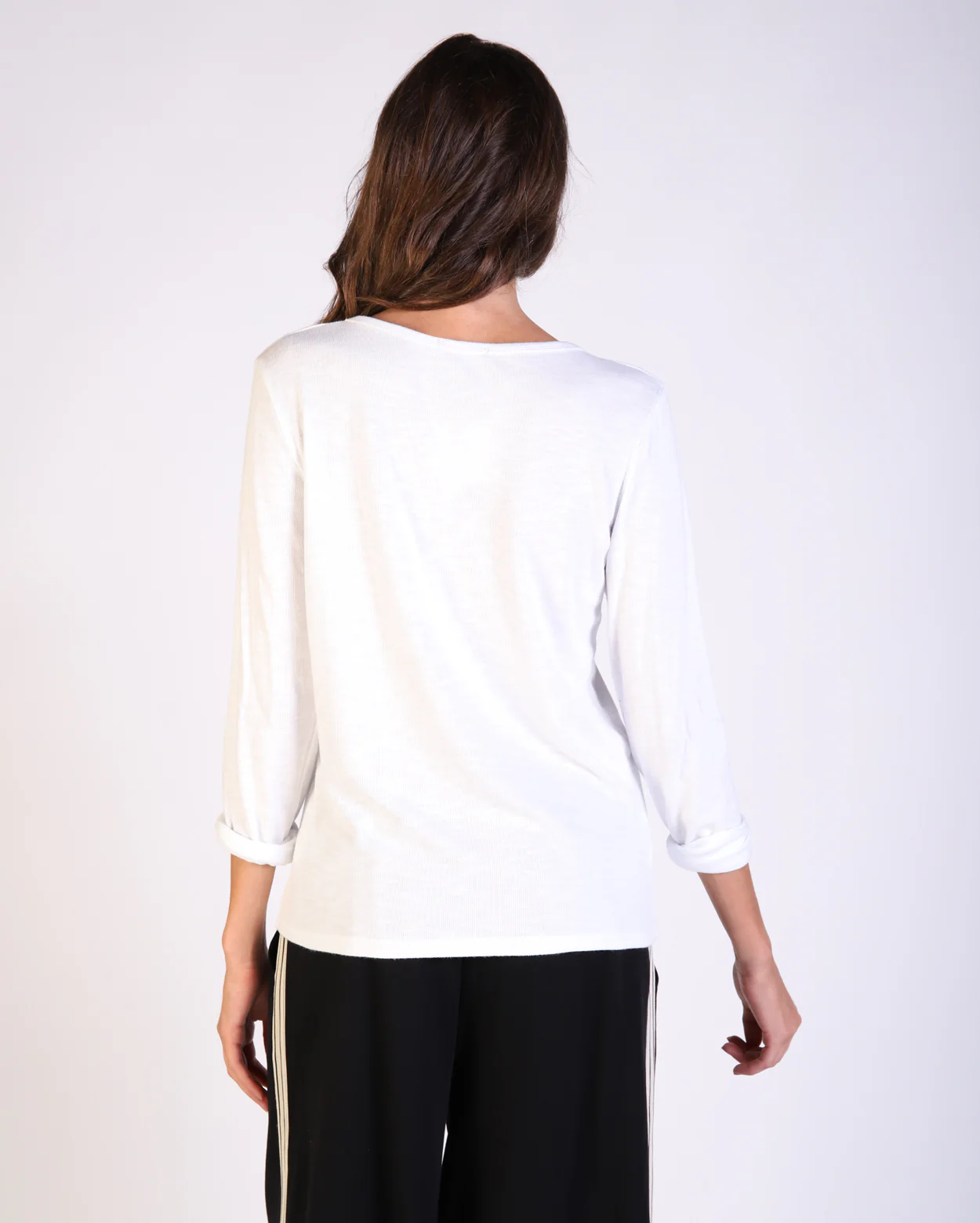 Colby Long Sleeve Tee - White - Image 3