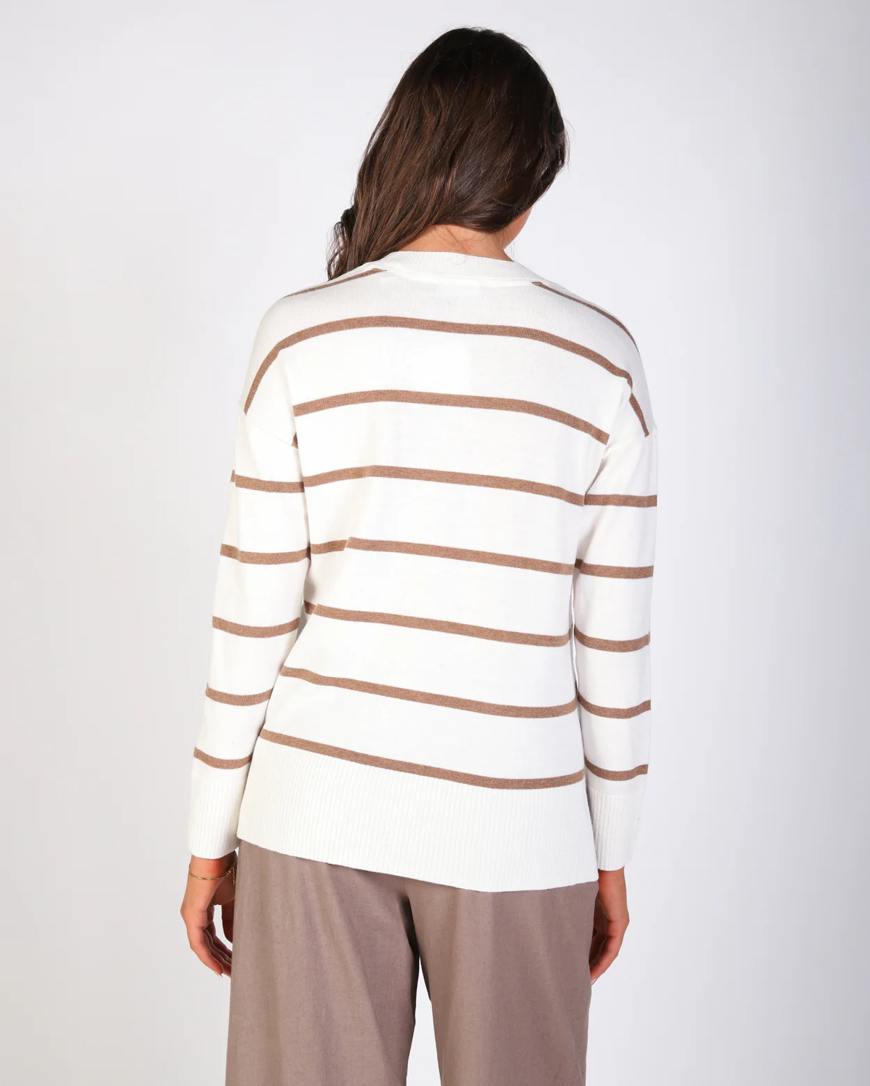 Eden Stripe Knit - Tan Stripe - Image 4