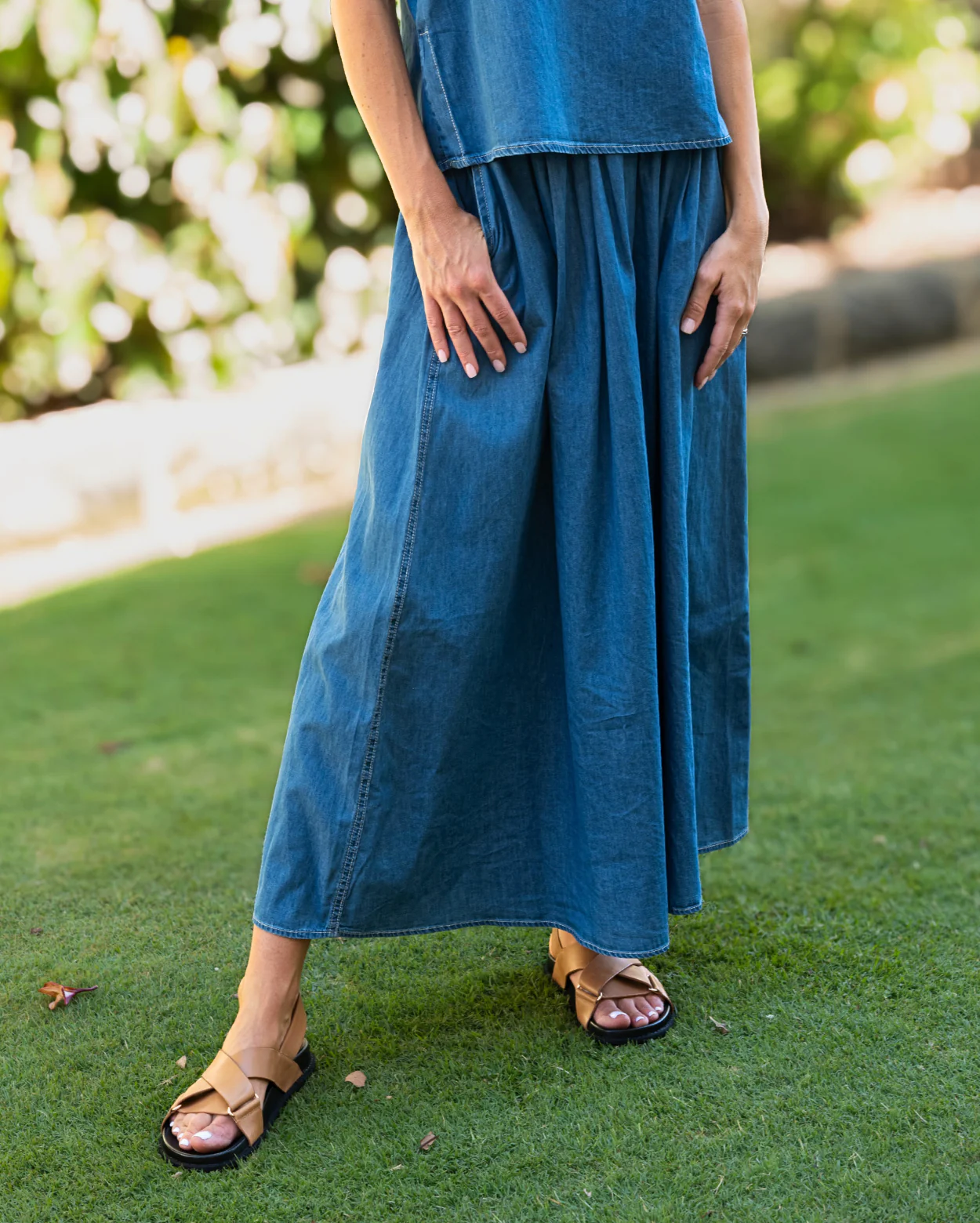 Emmy Denim Skirt - Light Denim - Image 7