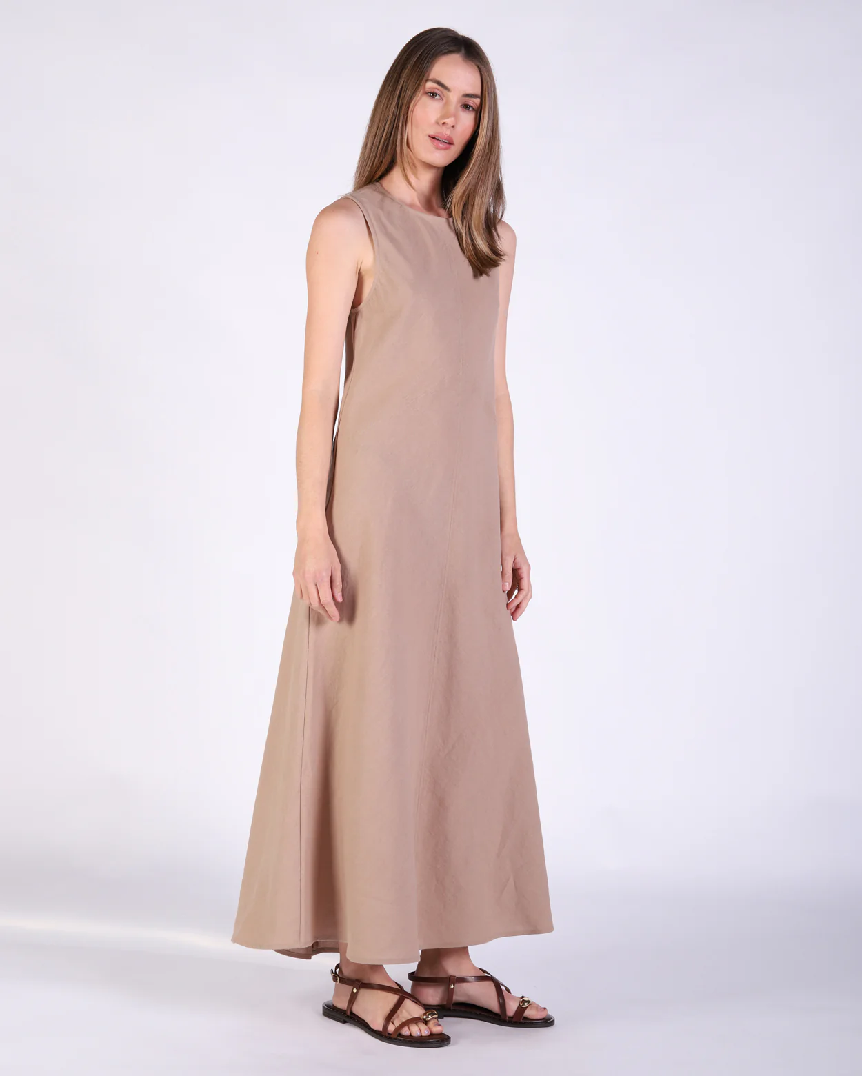Isabella Dress - Taupe - Image 3