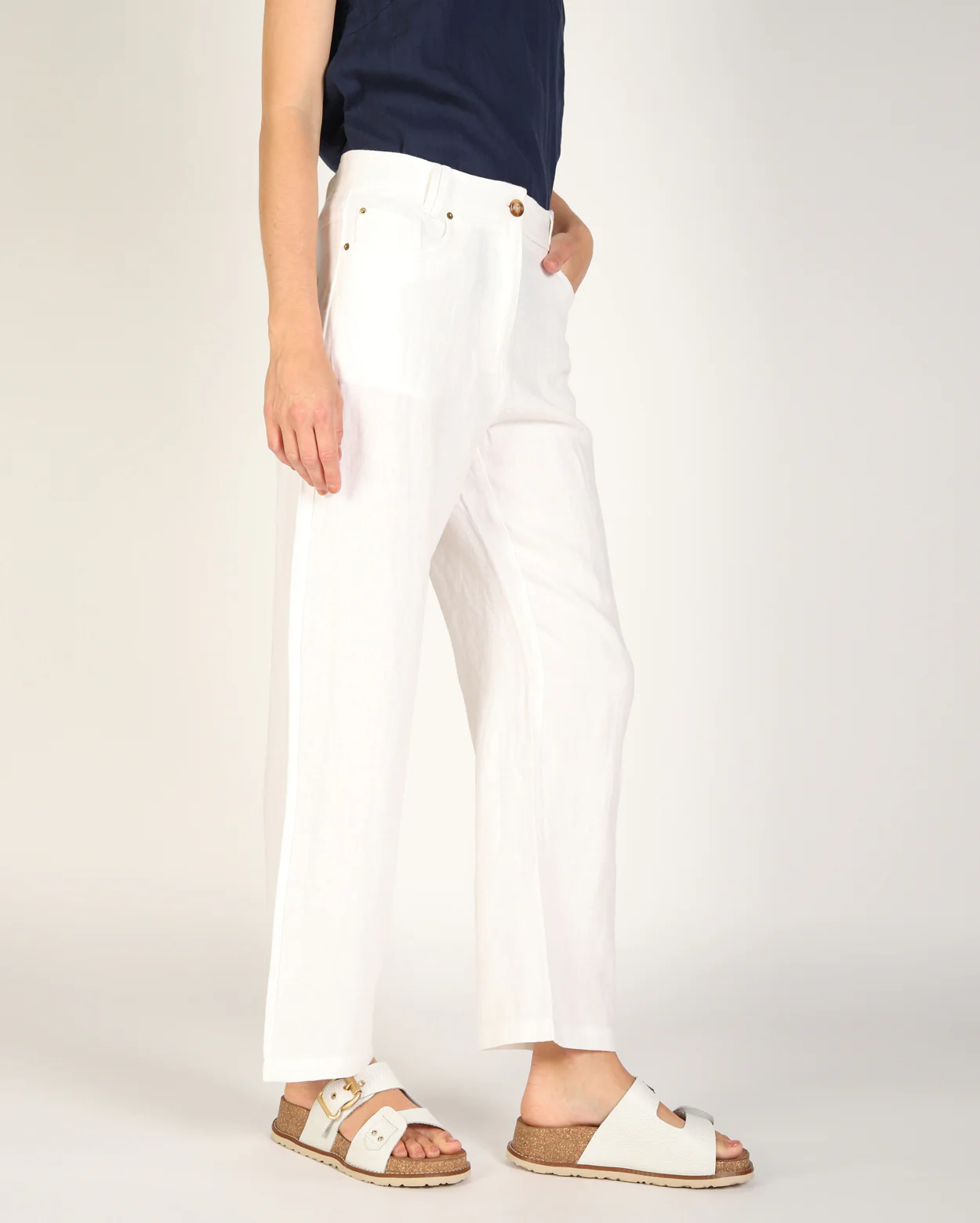 Lewi Linen Pant - White - Image 3