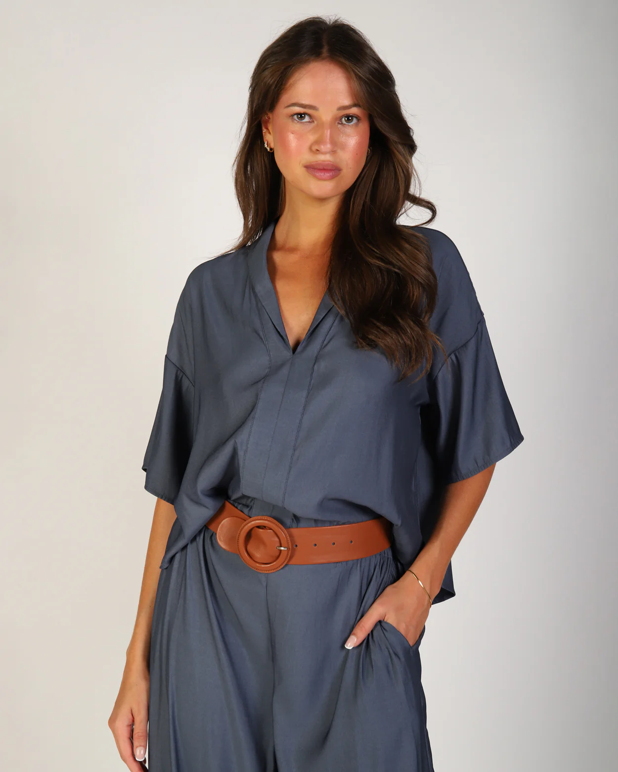 Lexi Blouse - Steel