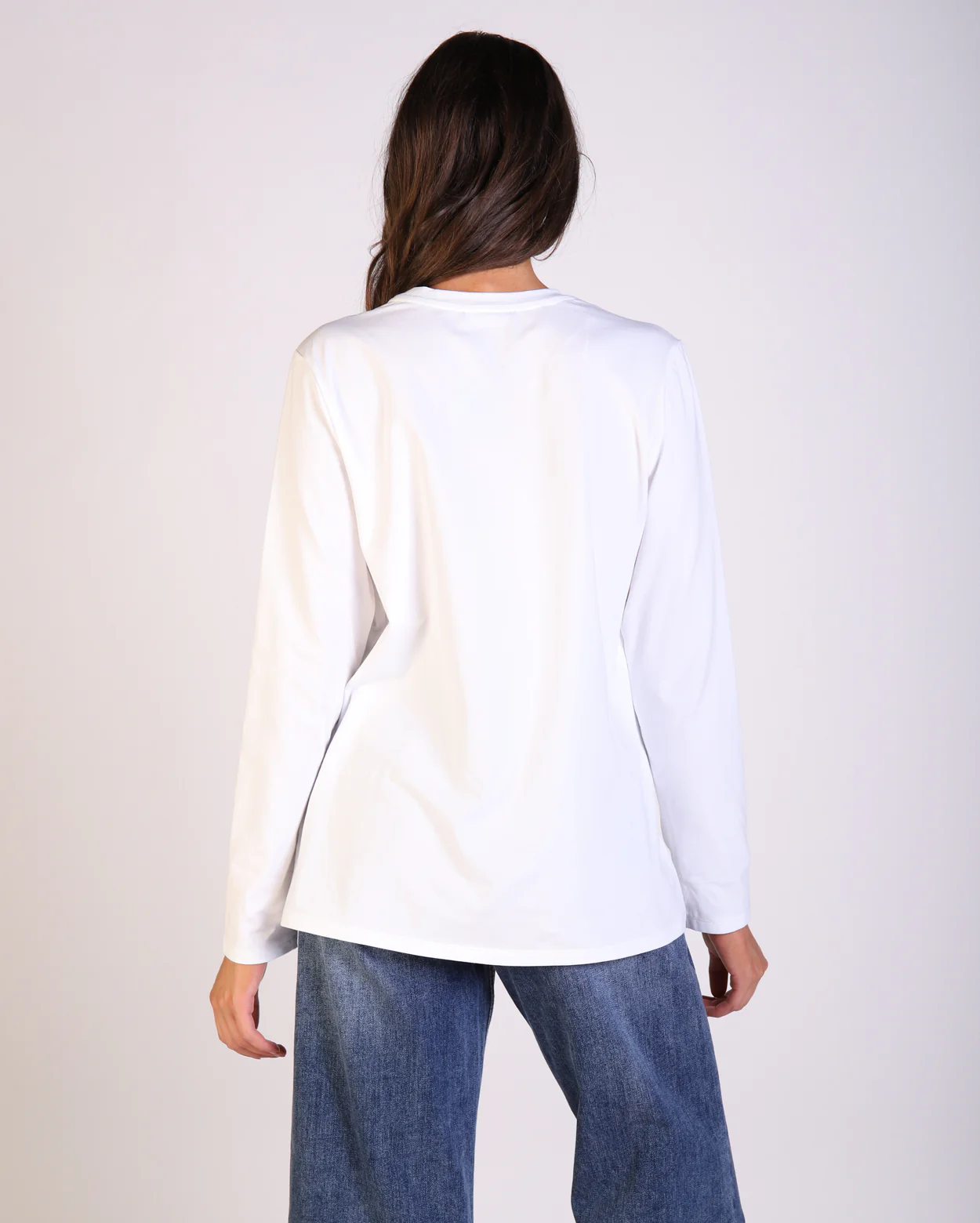 Lizzy Long Sleeve Tee - White - Image 3