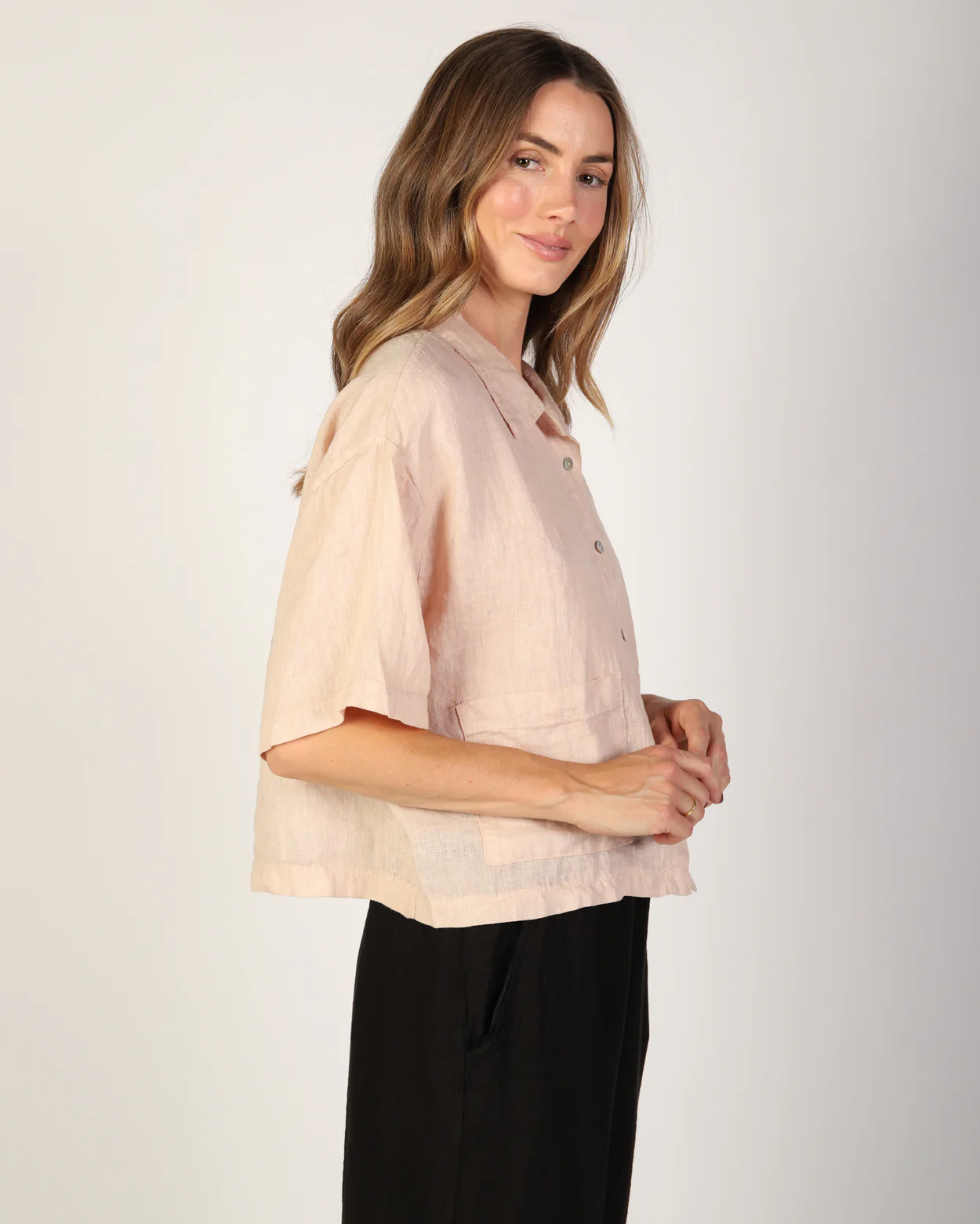 Nikki Linen Shirt - Natural - Image 3