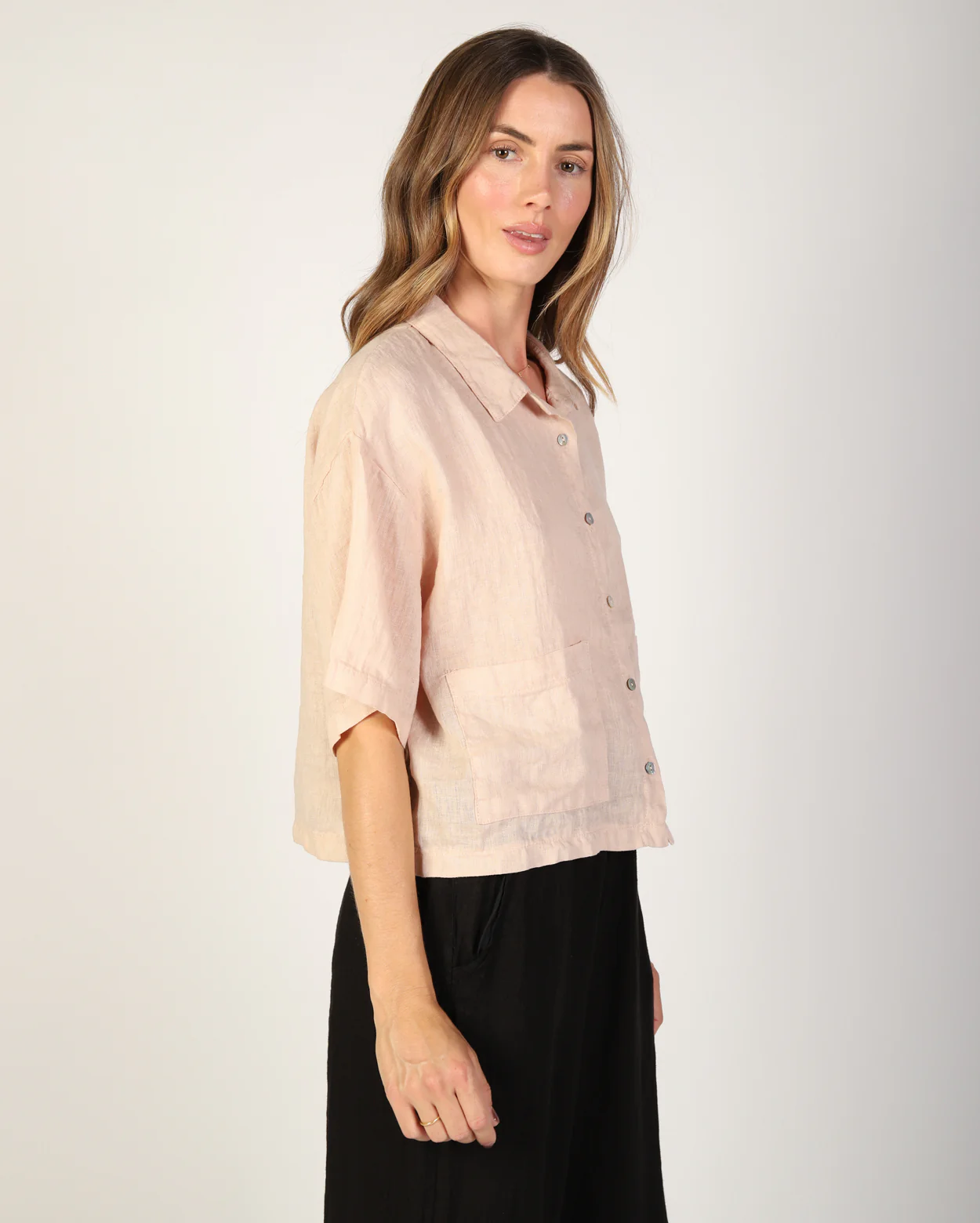 Nikki Linen Shirt - Natural - Image 5
