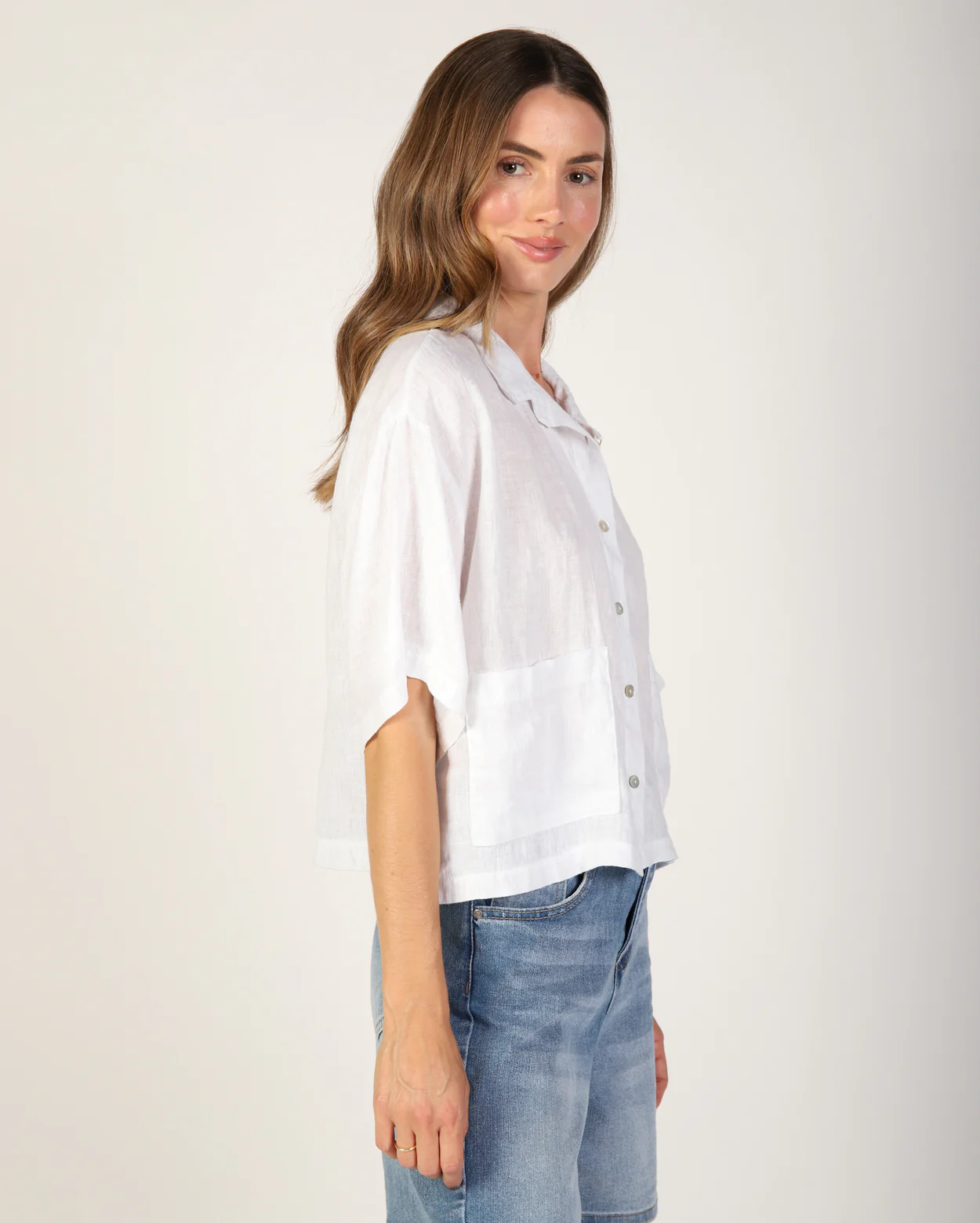 Nikki Linen Shirt - White - Image 4