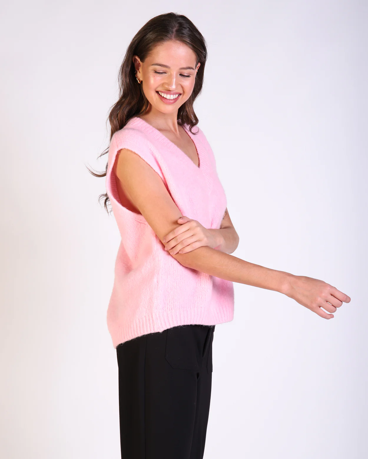 Oli Knit Vest - Blush - Image 3