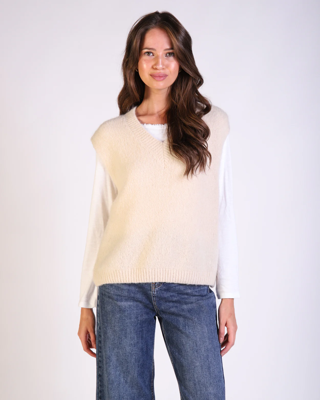 Oli Knit Vest - Oat