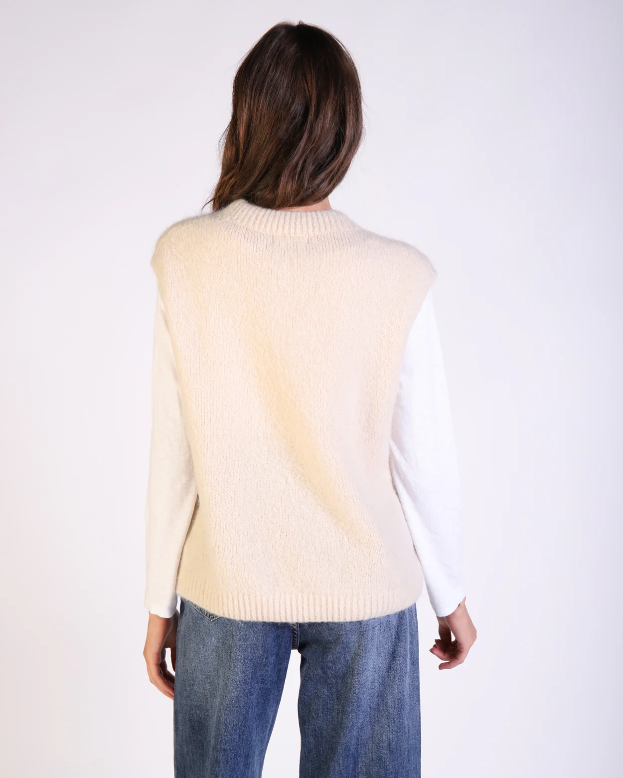 Oli Knit Vest - Oat - Image 4
