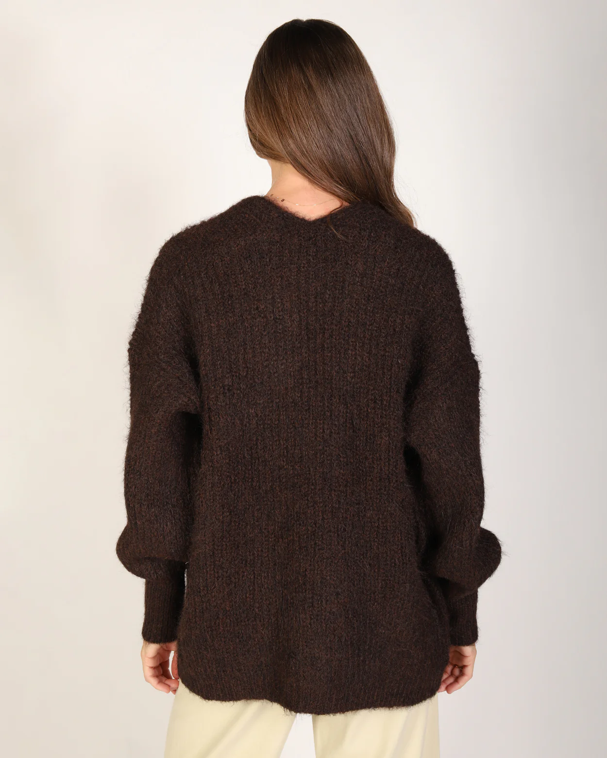 Olivia Cardigan - Chocolate - Image 4