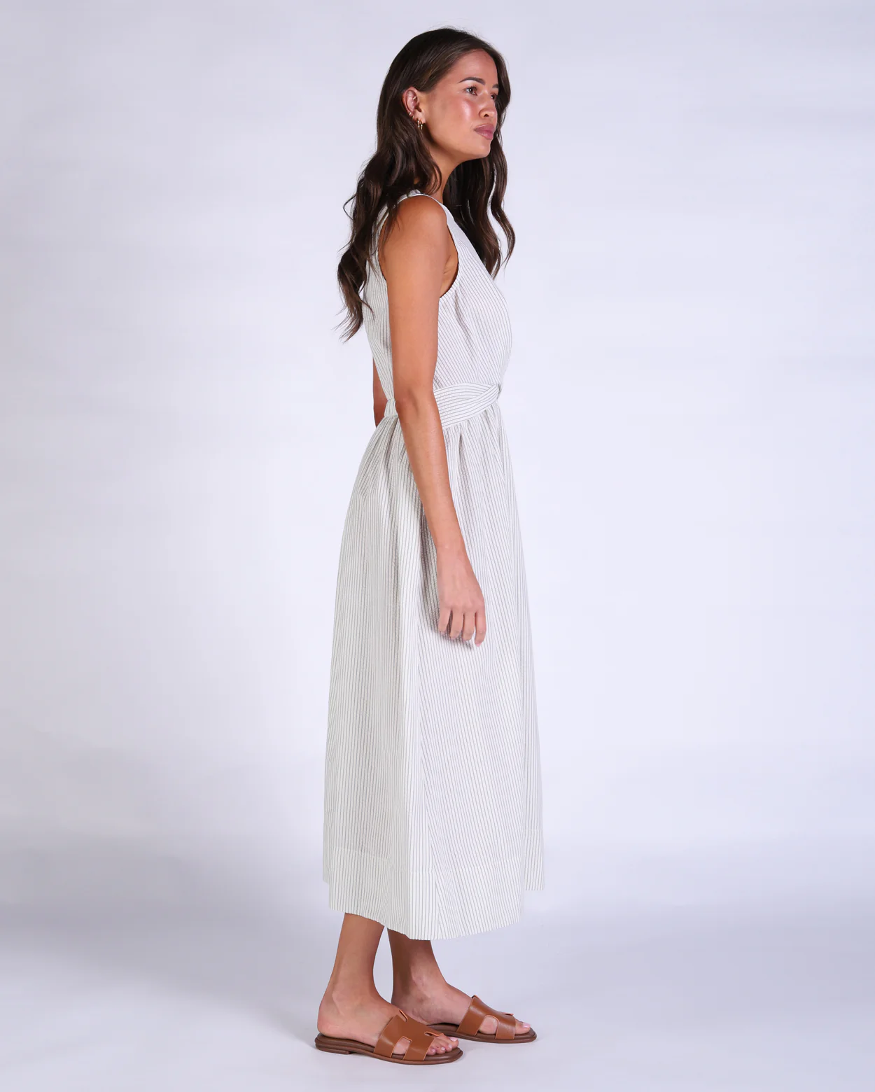 Tina Dress - Blue Stripe - Image 3