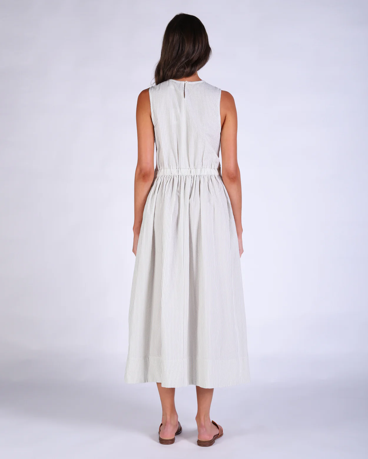 Tina Dress - Blue Stripe - Image 4