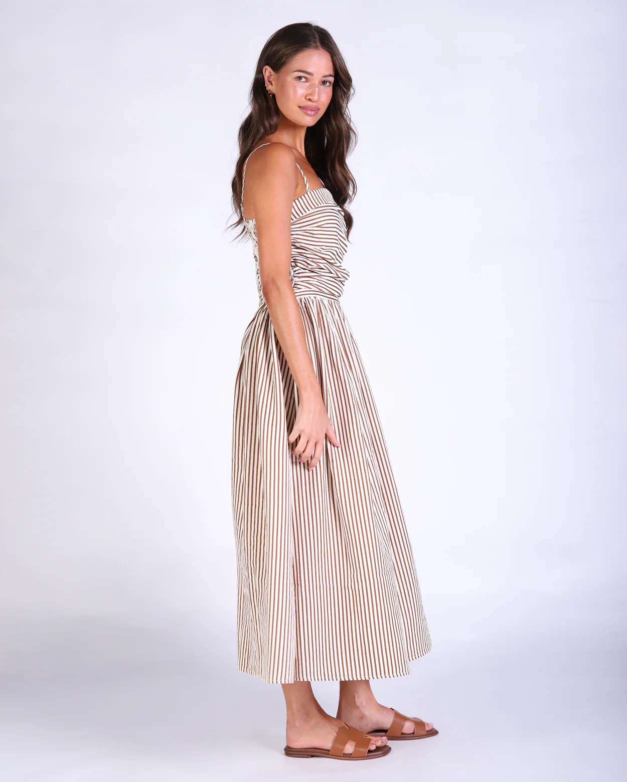 Torren Dress - Brown Stripe - Image 3