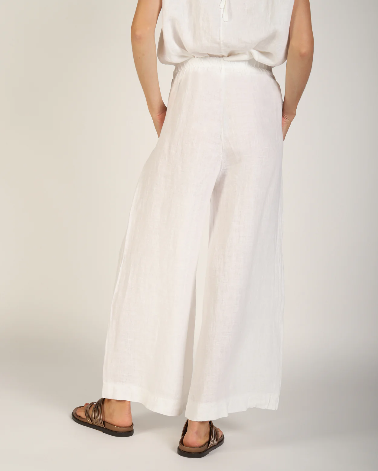 Xina Linen Pant - White - Image 5