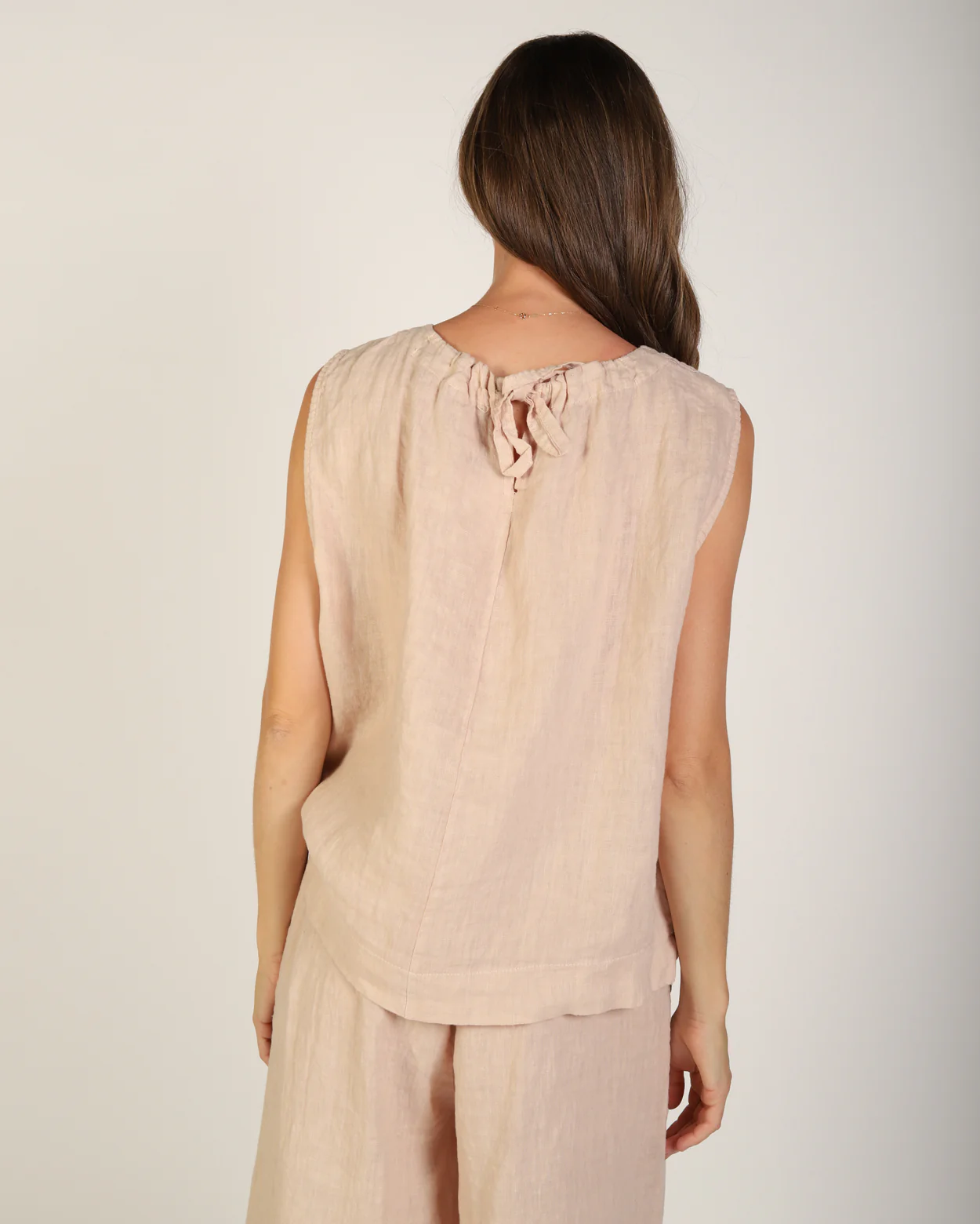 Xina Linen Top - Sand - Image 5