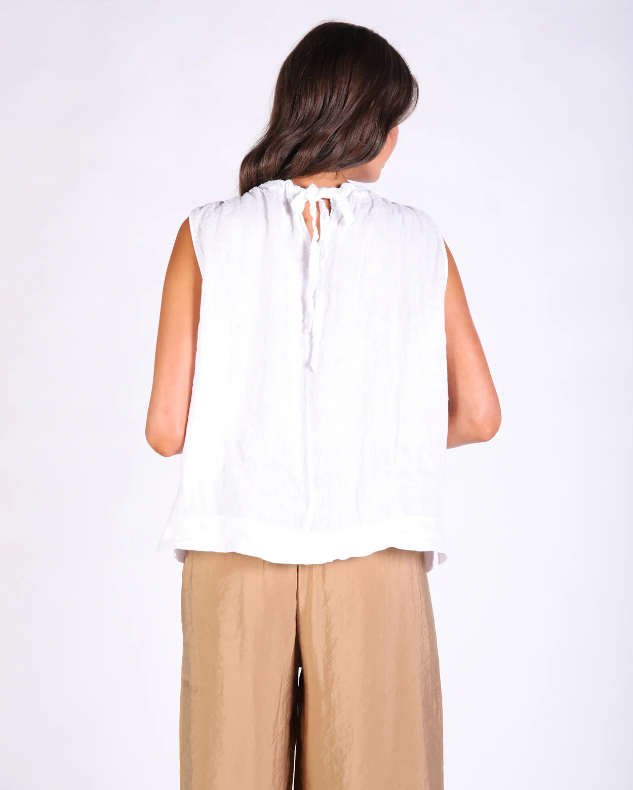 Xina Linen Top - White - Image 4