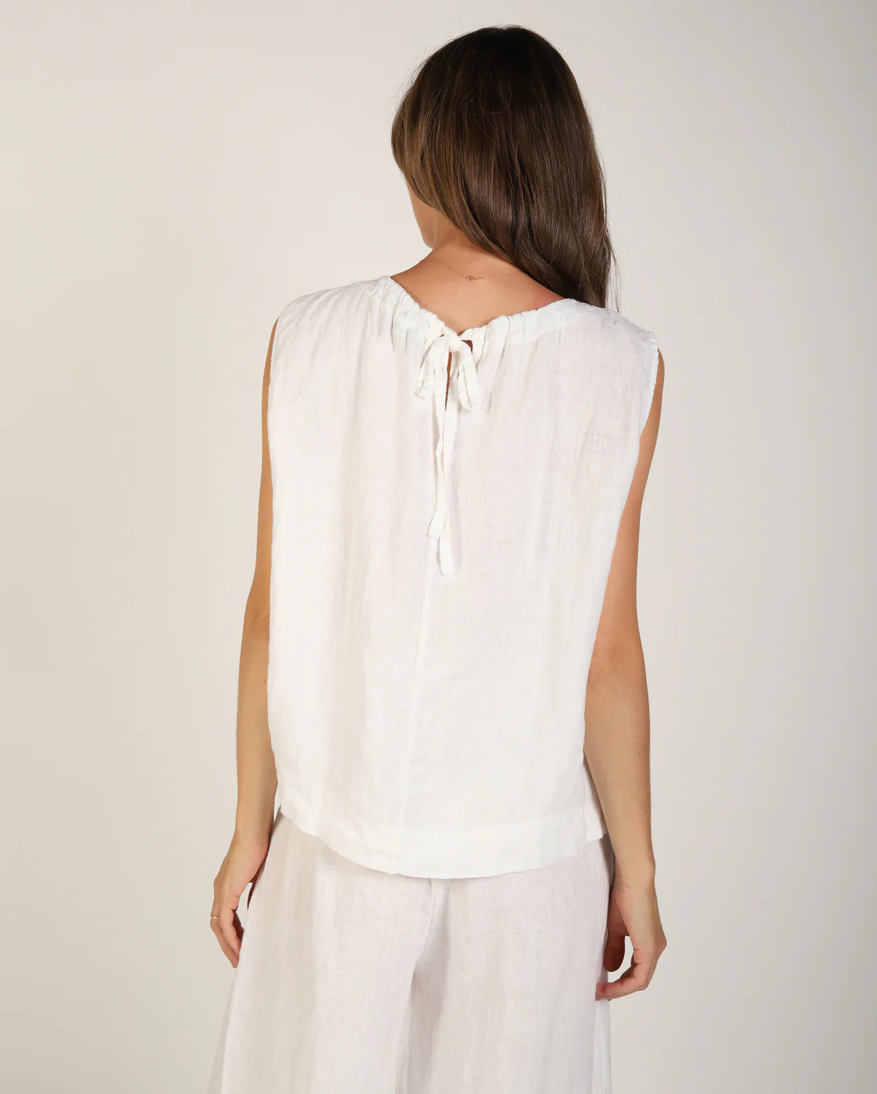 Xina Linen Top - White - Image 5