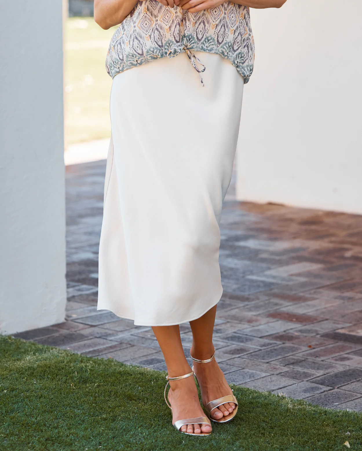 Yelena Slip Skirt  - Oyster - Image 3