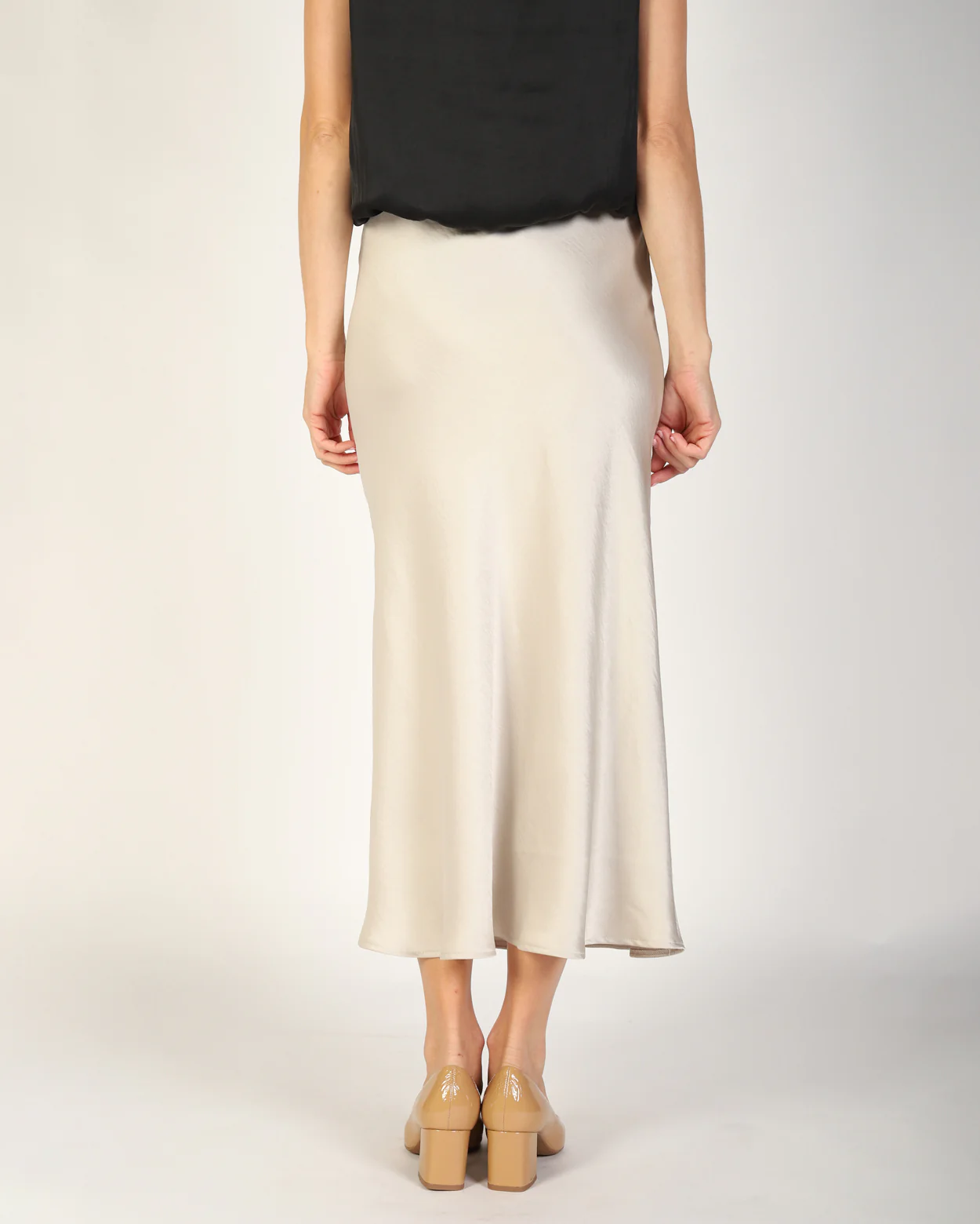 Yelena Slip Skirt  - Pearl - Image 5